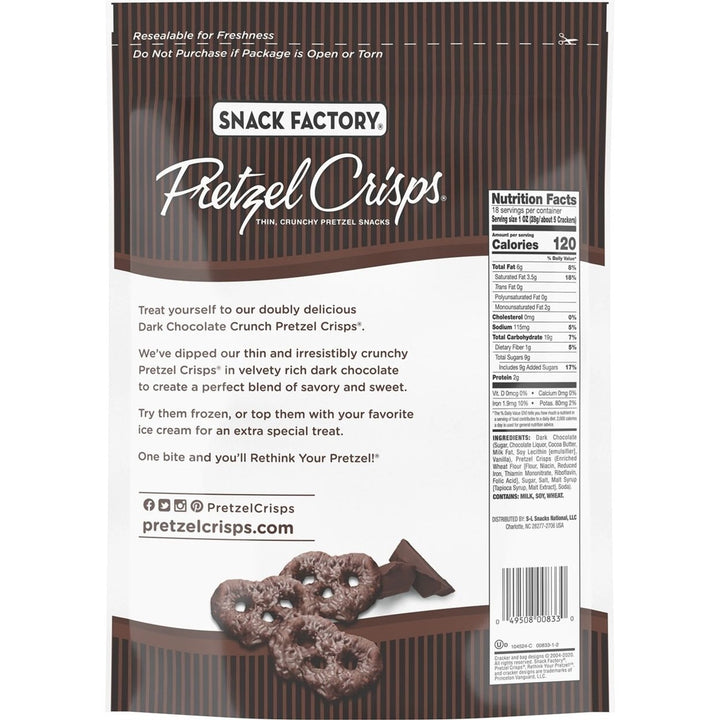 Snack Factory Pretzel CrispsDark Chocolate Crunch (18 Ounce) Image 2