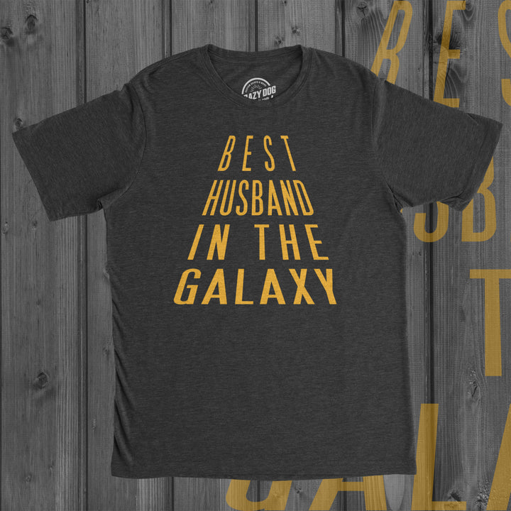 Mens Best Husband In The Galaxy Funny Nerdy Love Valentines Day T shirt Image 4