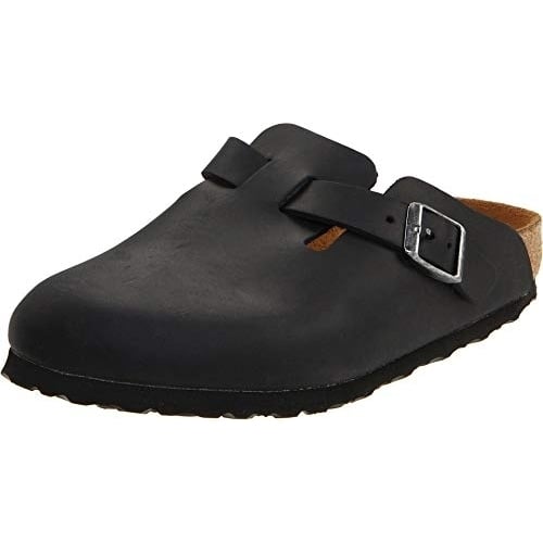 Birkenstock Boston Black Oiled Leather Regular Width 0059461 Unisex Footwear Image 1