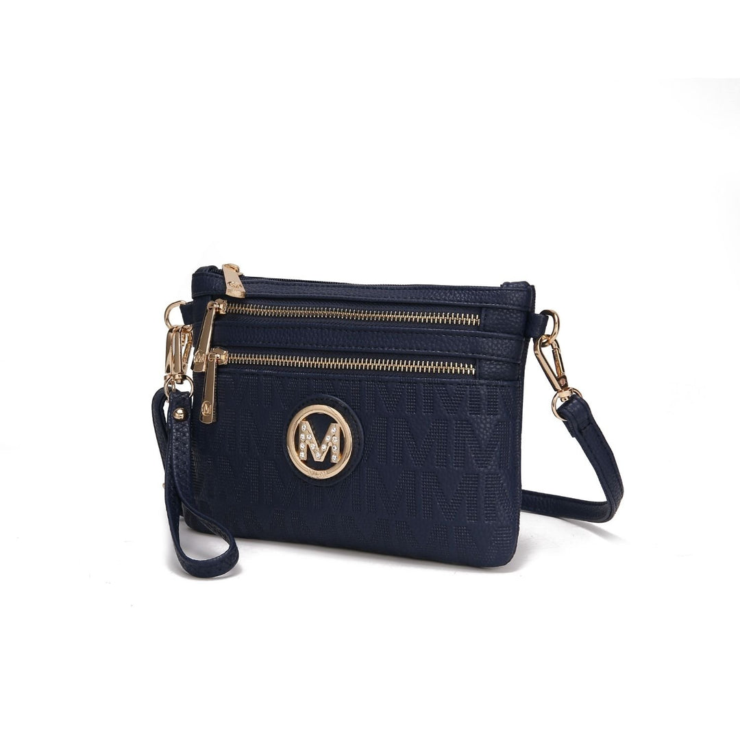 MKF Collection Roonie Milan Womes Crossbody Bag Signature Shoulder Bag Wristlet by Mia K Image 1