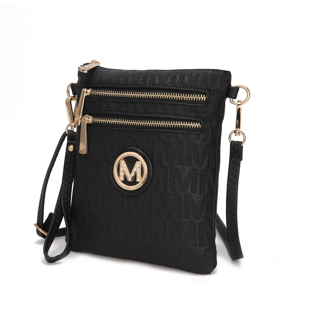 MKF Collection Andrea Milan Multi-Functional Shoulder Bag Signature Crossbody Bag Handbag by Mia K Image 2