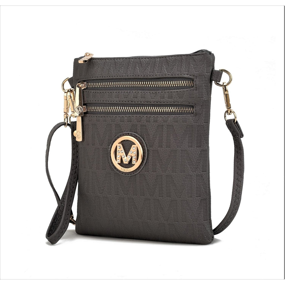 MKF Collection Andrea Milan Multi-Functional Shoulder Bag Signature Crossbody Bag Handbag by Mia K Image 3