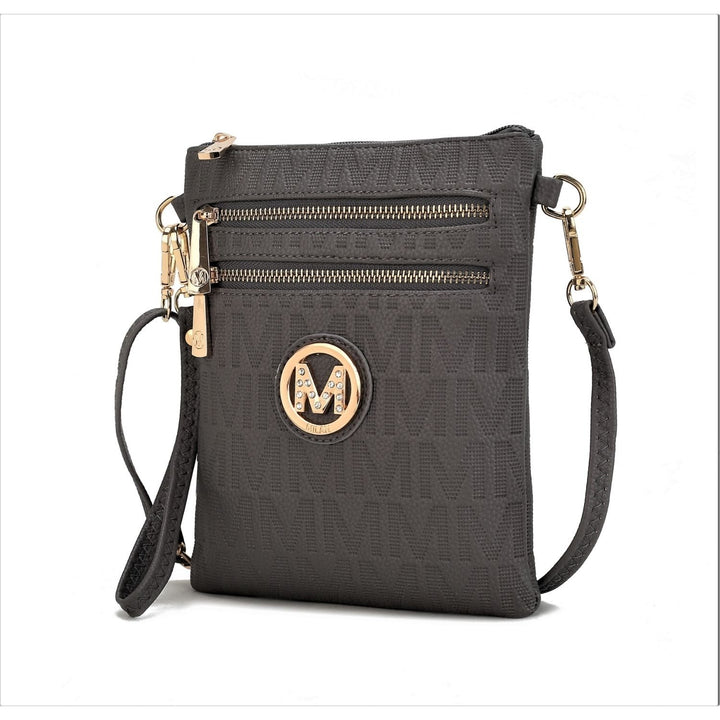 MKF Collection Andrea Milan Multi-Functional Shoulder Bag Signature Crossbody Bag Handbag by Mia K Image 1