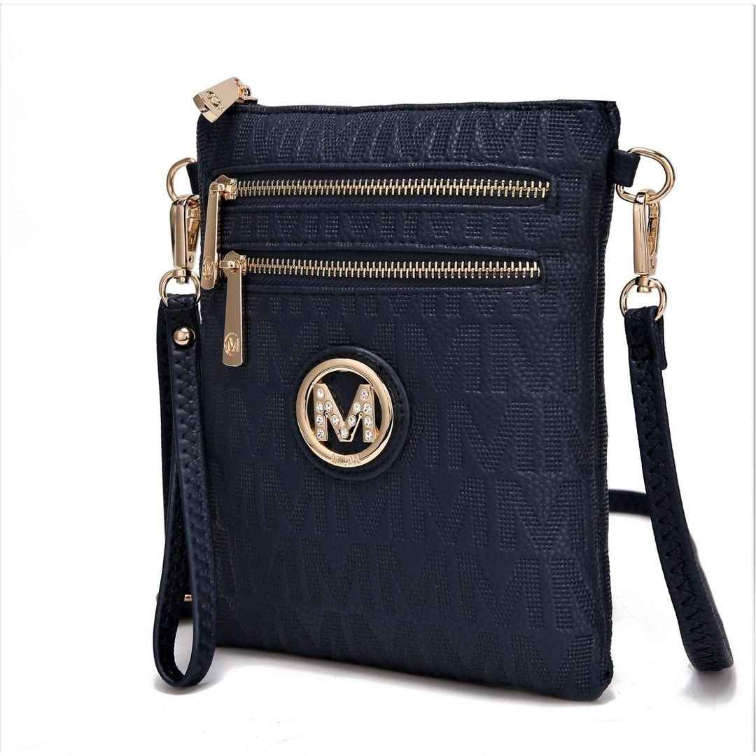 MKF Collection Andrea Milan Multi-Functional Shoulder Bag Signature Crossbody Bag Handbag by Mia K Image 4