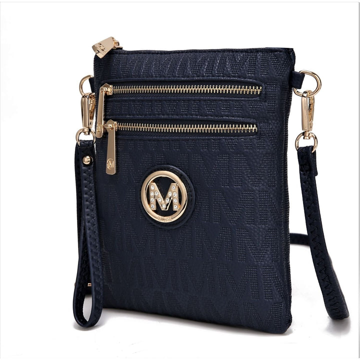 MKF Collection Andrea Milan Multi-Functional Shoulder Bag Signature Crossbody Bag Handbag by Mia K Image 1