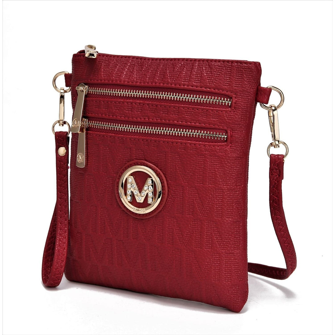 MKF Collection Andrea Milan Multi-Functional Shoulder Bag Signature Crossbody Bag Handbag by Mia K Image 7