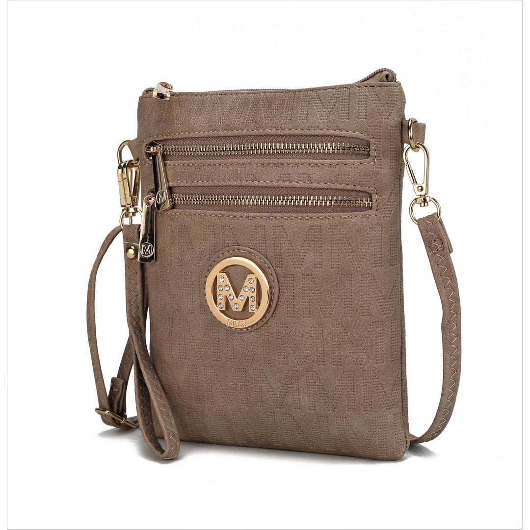 MKF Collection Andrea Milan Multi-Functional Shoulder Bag Signature Crossbody Bag Handbag by Mia K Image 9