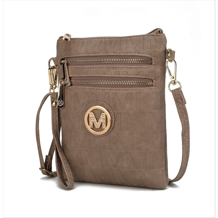 MKF Collection Andrea Milan Multi-Functional Shoulder Bag Signature Crossbody Bag Handbag by Mia K Image 1