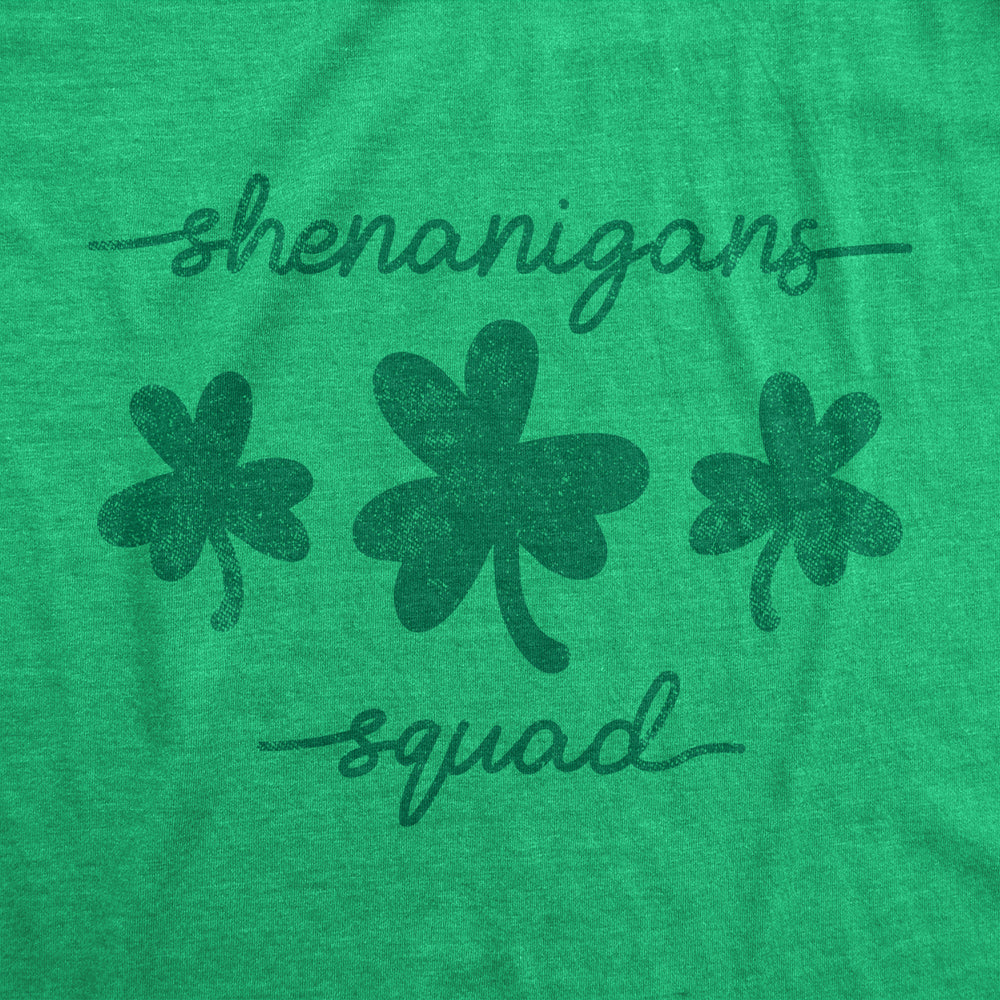 Womens Shenanigans Squad T shirt Funny St Patricks Day Parade Graphic Novelty Tee For Ladies Image 2