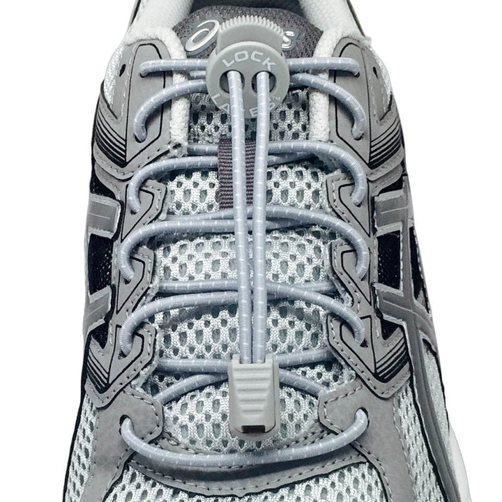 Lock Laces Elastic No-Tie Shoelaces Grey 48 Inch Stretch Fit Comfort Easy Install Image 3