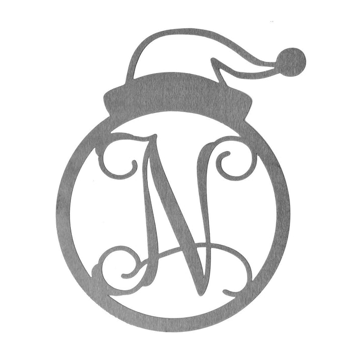 Santa Hat Monogram - Personalized Christmas Decorations for Wall or Door Image 9