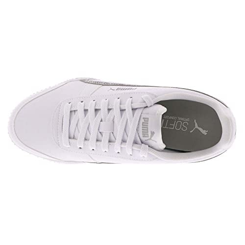 PUMA Bella Raw Metallic Womens Sneaker PUMA WHITE-PUMA AGED SILVER Image 2