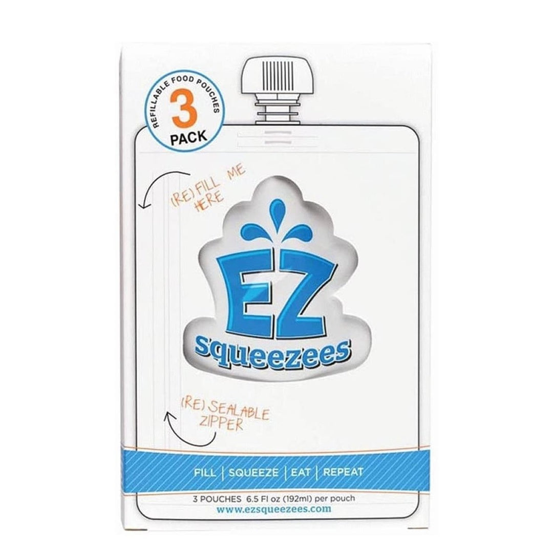 EZ Squeezees Reusable Food Pouch 6pk Toddler Kids Squeeze Pouch 894-0001-6pk Image 4