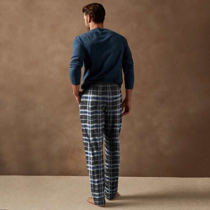 Multi-Pack: Mens Ultra Soft Flannel Plaid Pajama Lounge Pants Image 6