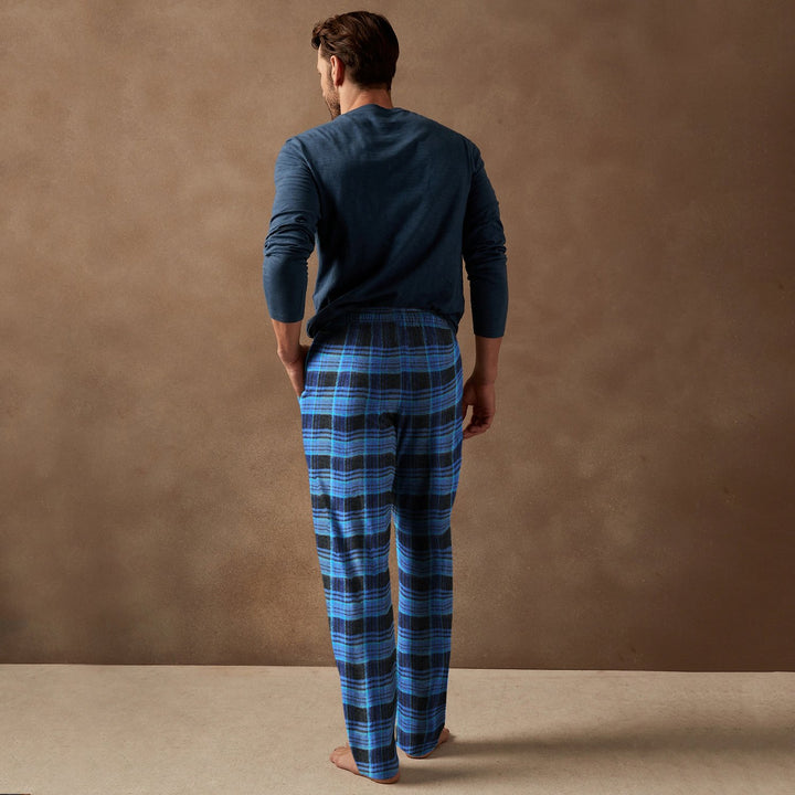 Multi-Pack: Mens Ultra Soft Flannel Plaid Pajama Lounge Pants Image 7