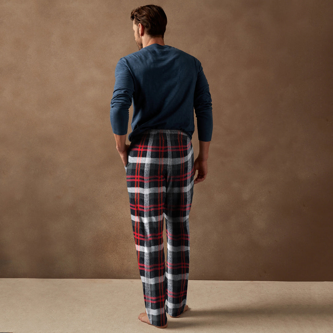 Multi-Pack: Mens Ultra Soft Flannel Plaid Pajama Lounge Pants Image 8