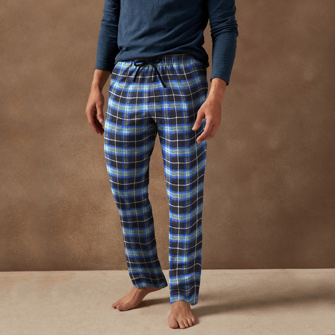 Multi-Pack: Mens Ultra Soft Flannel Plaid Pajama Lounge Pants Image 4