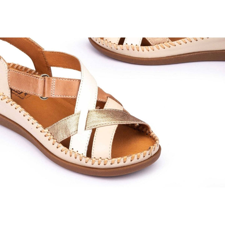 Pikolinos Cadaques Sandal Marfil W8K-0741C2 Leather Wedge 3.5cm Summer Shoes Image 4