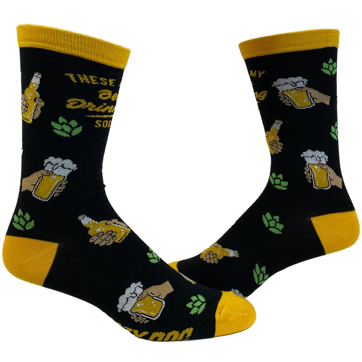 Mens These Are My Beer Drinking Socks Funny Party IPA Brew Graphic Novelty Footwear Image 1