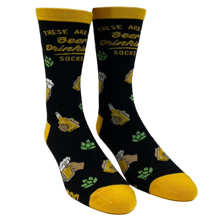 Mens These Are My Beer Drinking Socks Funny Party IPA Brew Graphic Novelty Footwear Image 2