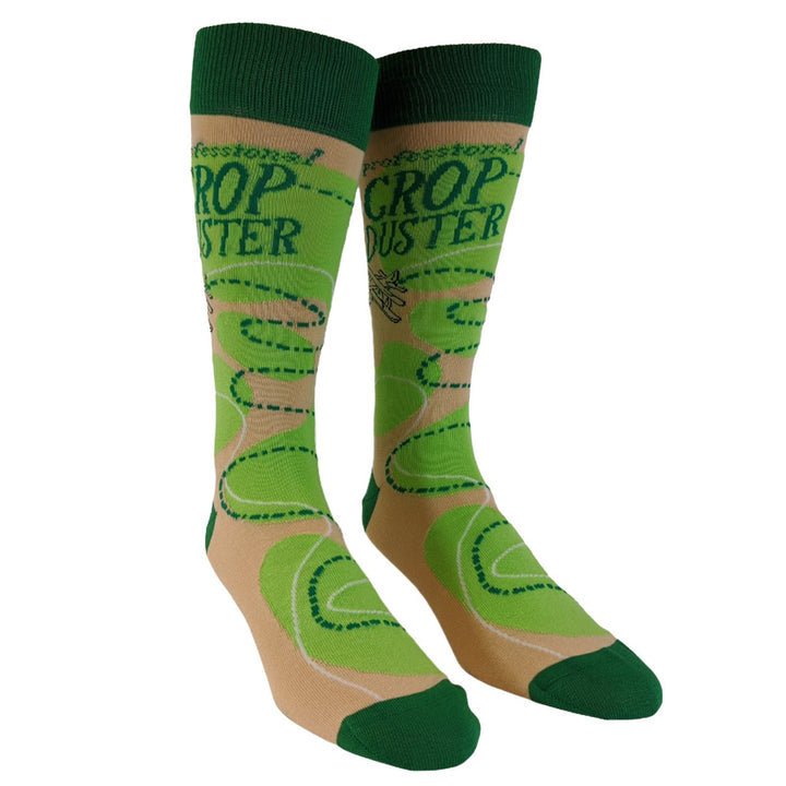 Mens Crop Duster Socks Funny Farting Bathroom Humor Airplane Graphic Novelty Footwear Image 2