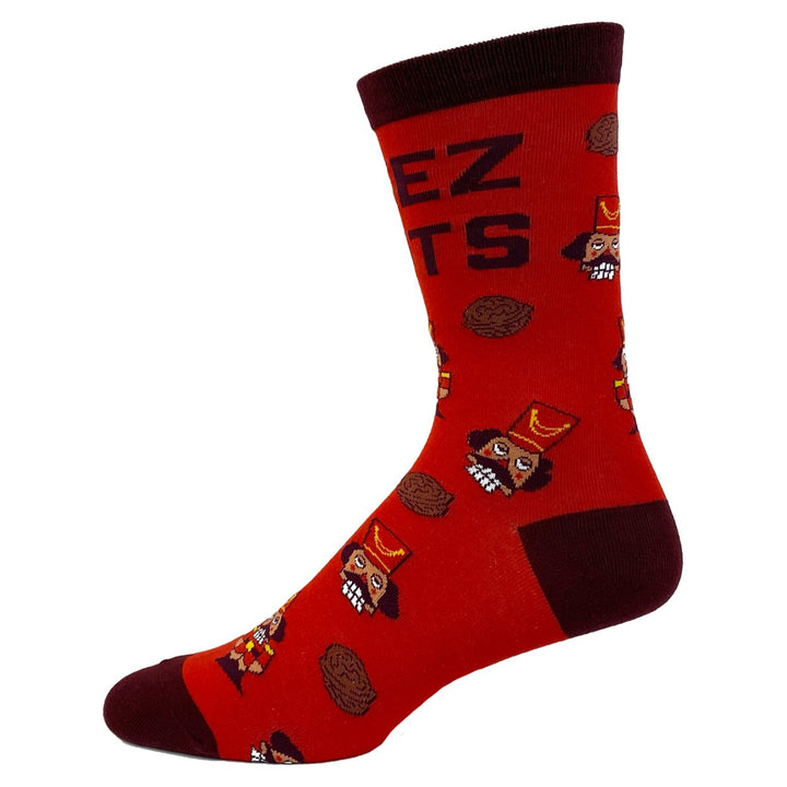 Mens Deez Nuts Socks Funny Christmas Nutcracker Sarcastic Graphic Footwear Image 4