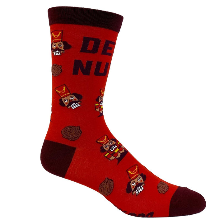 Mens Deez Nuts Socks Funny Christmas Nutcracker Sarcastic Graphic Footwear Image 6