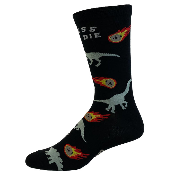 Mens Guess Ill Die Socks Funny Dinosaur Extinction Meteor Graphic Novelty Footwear Image 4