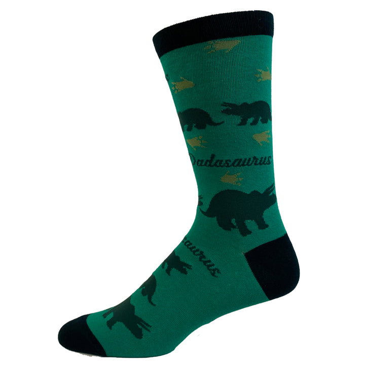 Mens Dadasaurus Socks Funny Fathers Day Dad Dinosaur T-Rex Graphic Novelty Footwear Image 4
