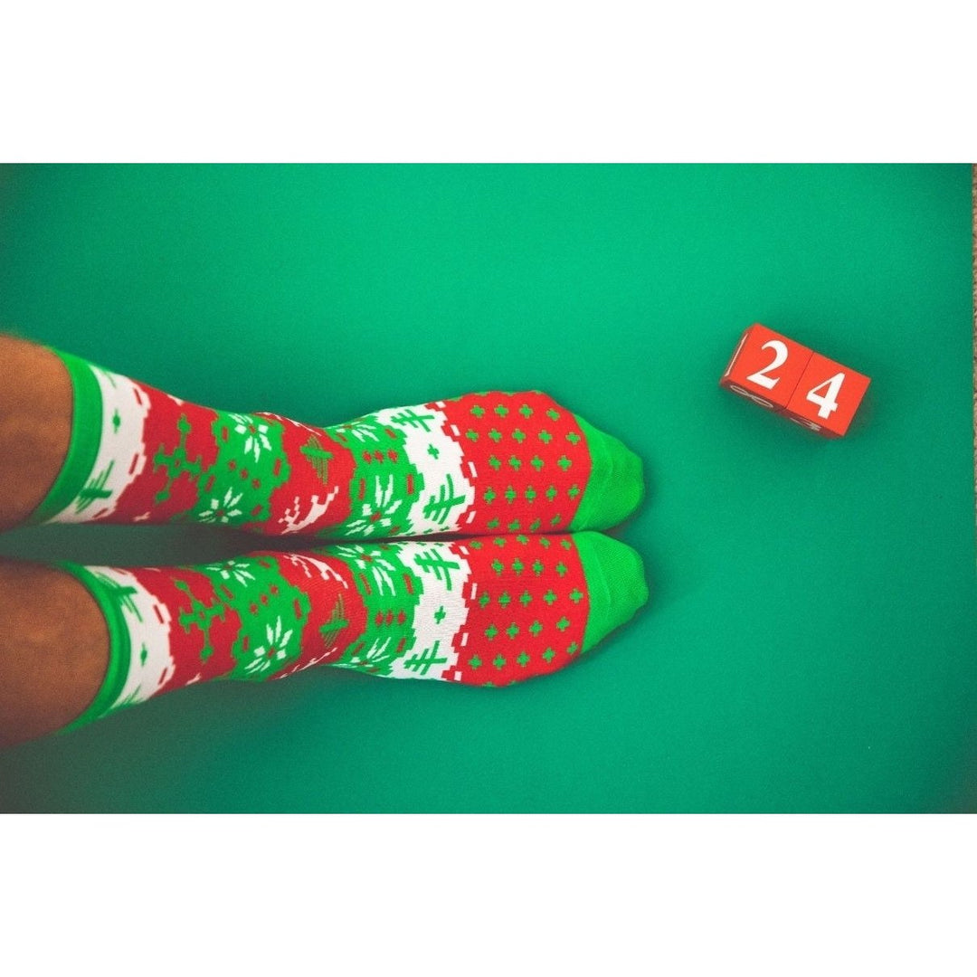 Mens Ugly Christmas Sweater Socks Funny Festive Holiday Xmas Party Novelty Footwear Image 6