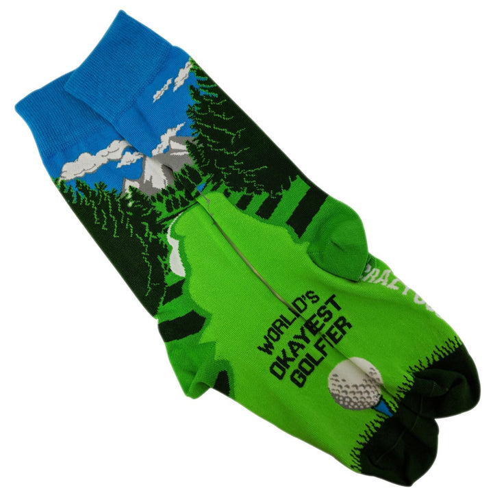 Mens Worlds Okayest Golfer Socks Funny Fathers Day Sports Footwear Image 7