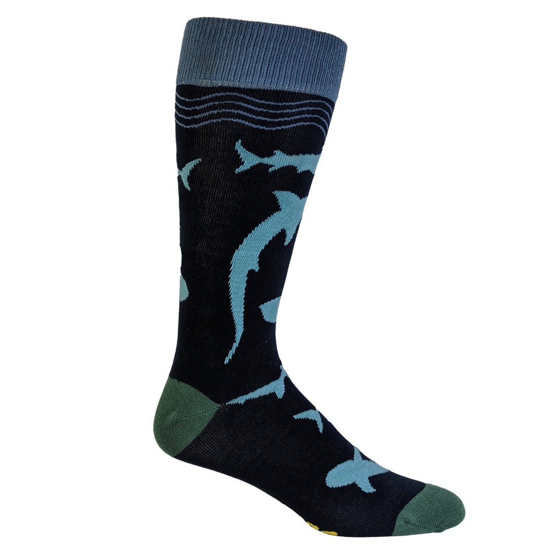 Mens Scuba Shark Socks Funny Shark Week Scuba Dive Ocean Vacation Novelty Footwear Image 6