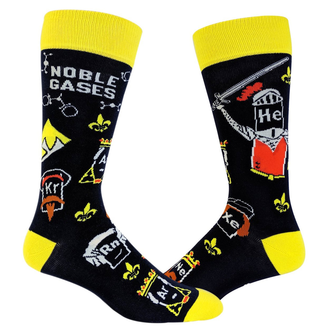 Mens Noble Gases Socks Funny Science Chemistry Footwear Image 1