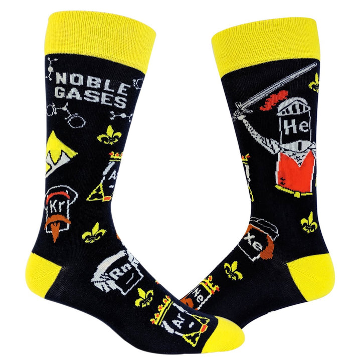 Mens Noble Gases Socks Funny Science Chemistry Footwear Image 1