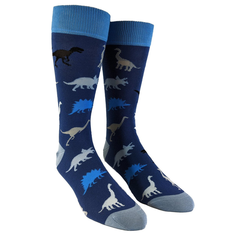 Mens Dinosaur Socks Funny Jurassic Prehistoric T-Rex Dino Lover Novelty Footwear Image 2