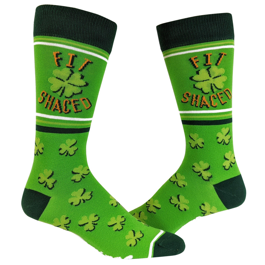 Mens Fit Shaced Socks Funny St Patricks Day Irish Drinking Party Novelty Image 1