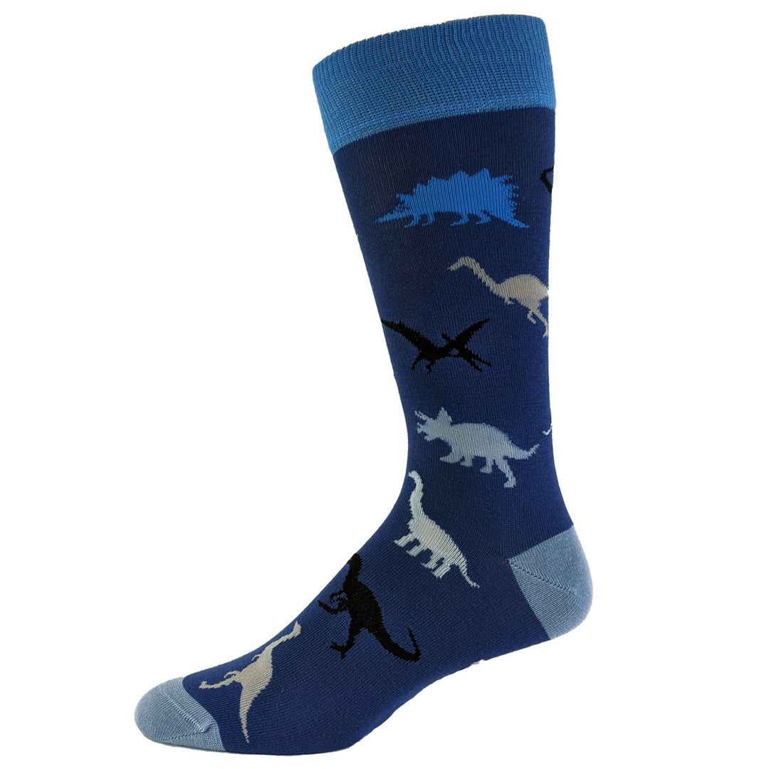 Mens Dinosaur Socks Funny Jurassic Prehistoric T-Rex Dino Lover Novelty Footwear Image 4