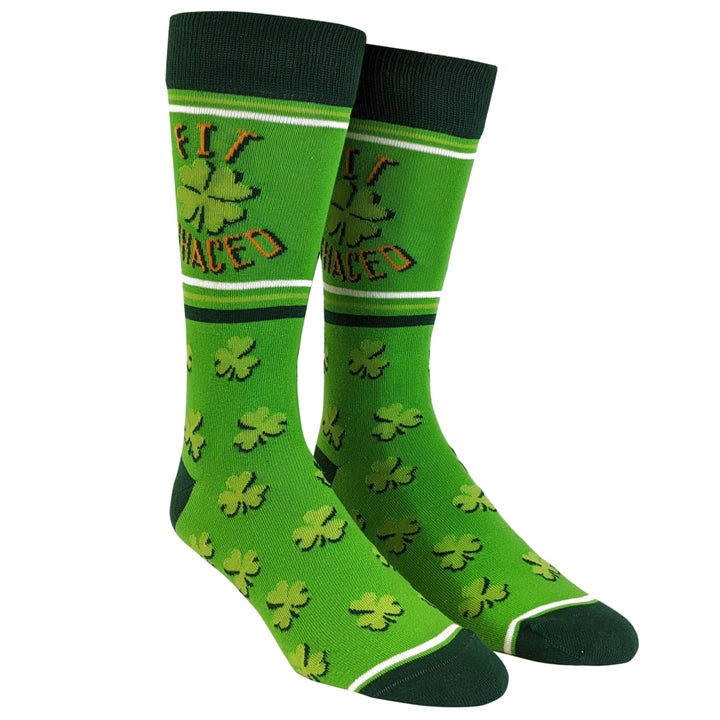 Mens Fit Shaced Socks Funny St Patricks Day Irish Drinking Party Novelty Image 2