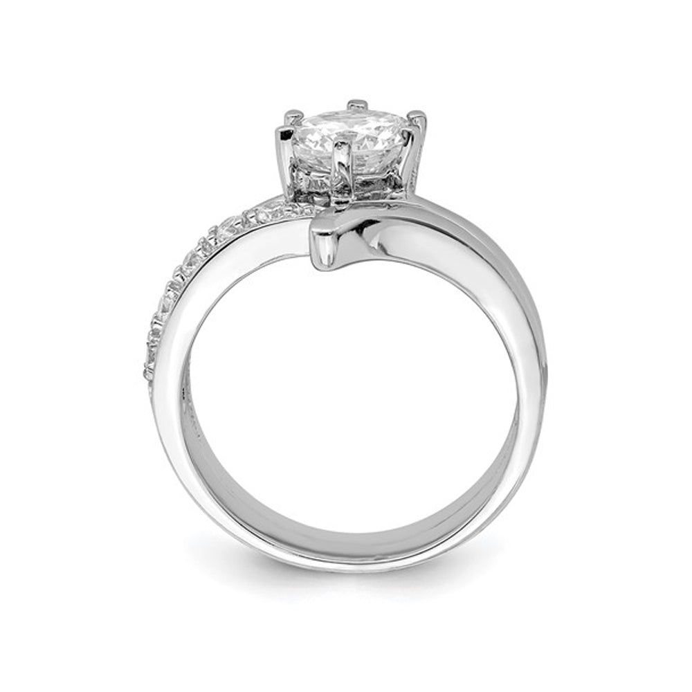 Sterling Silver Engagement Bridal Wedding Ring Set with Cubic Zirconia (CZ) (CZ) Image 3