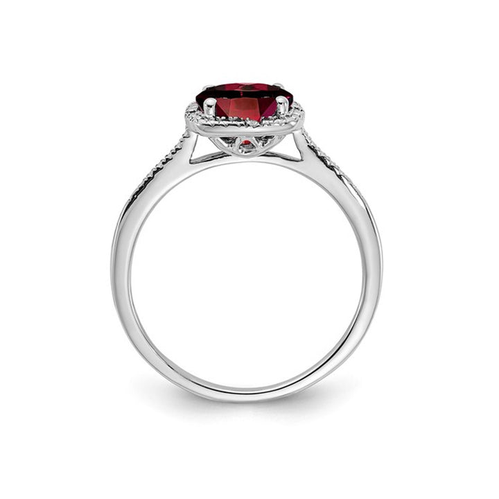 1.60 Carat (ctw) Garnet Solitaire Ring in Sterling Silver Image 4