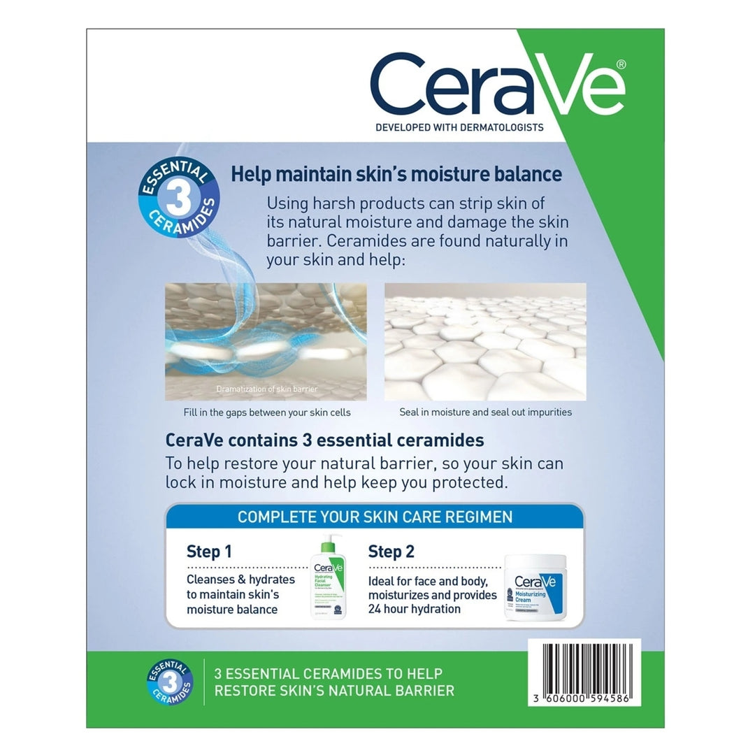 CeraVe Gentle Hydrating Facial Cleanser 12 Ounce (Pack of 2) Image 2