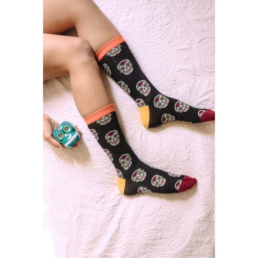 Mens Sugar Skull Socks Funny Day Of The Day Mexico Graphic Novelty Footwear Image 7