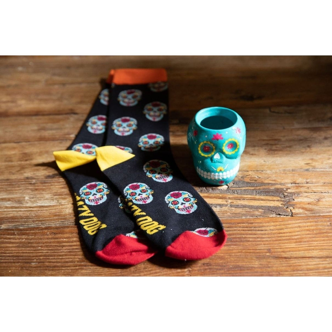 Mens Sugar Skull Socks Funny Day Of The Day Mexico Graphic Novelty Footwear Image 8