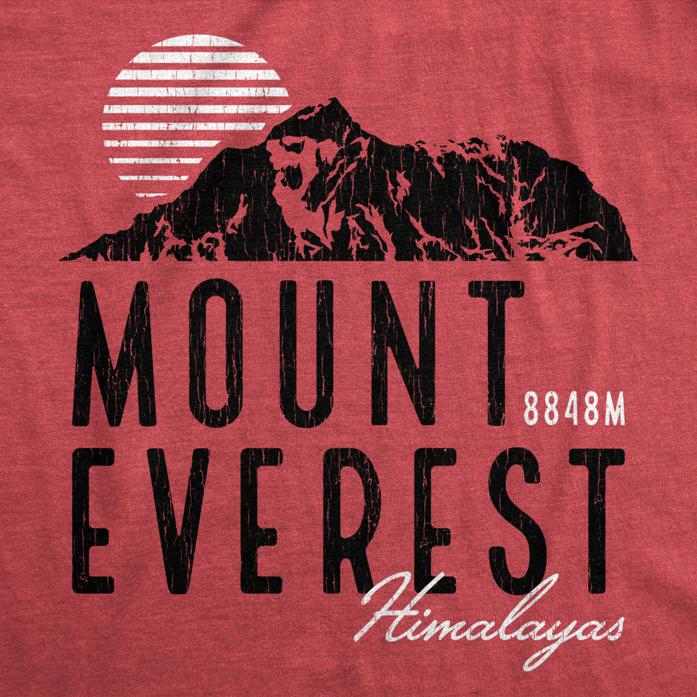 Womens Retro Mount Everest T Shirt Funny Tallest Mountain Himalayas Graphic Novelty Tee For Ladies Image 2