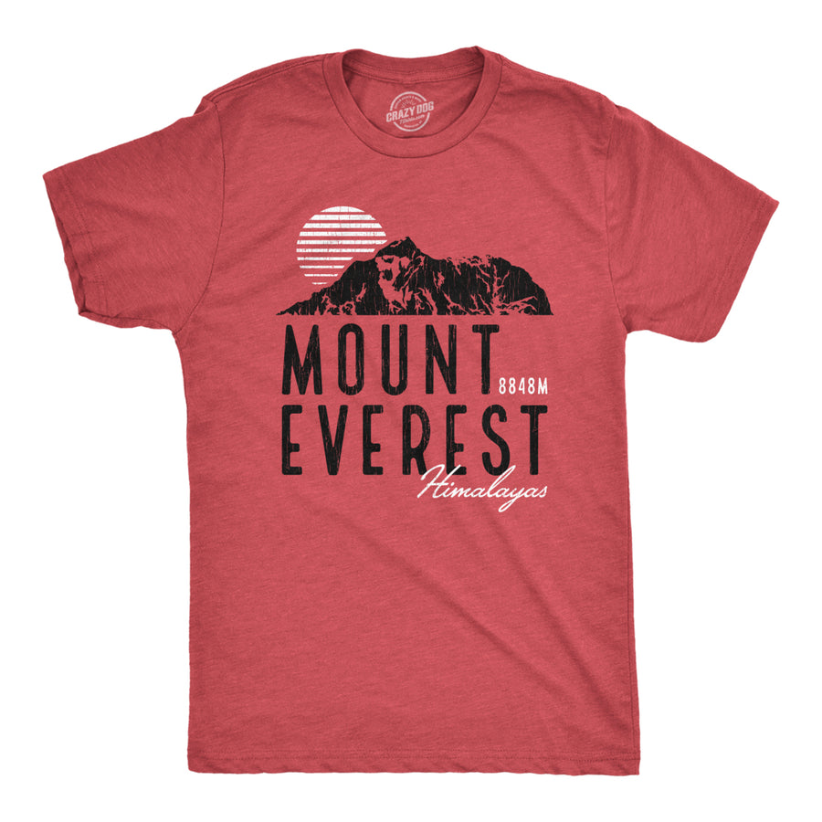 Mens Retro Mount Everest T Shirt Funny Camping Saying Vintage Mountain Graphic Novelty Tee Image 1