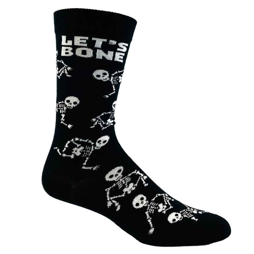 Mens Lets Bone Socks Funny Halloween Party Skeleton Graphic Novelty Vintage Footwear Image 2