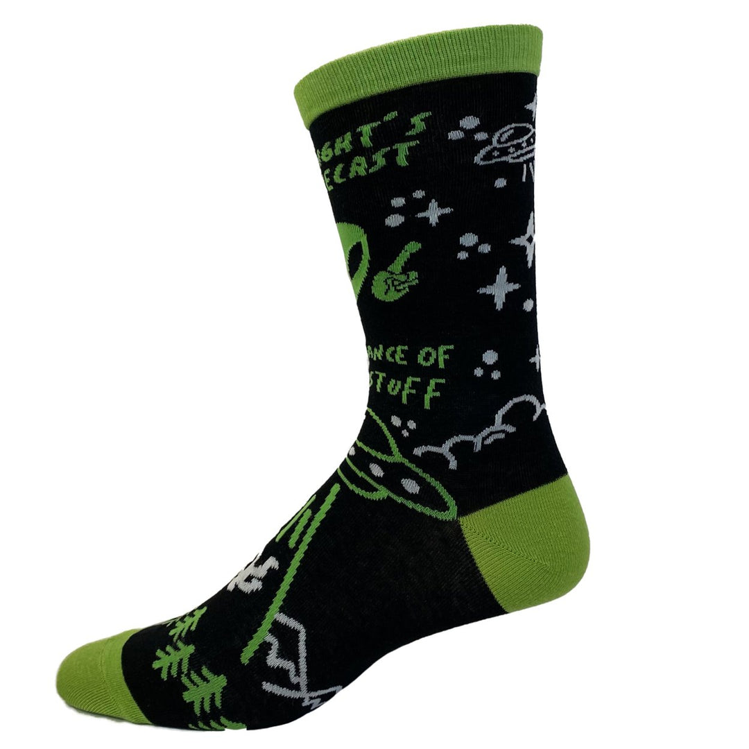 Mens 100% Chance Of Butt Stuff Socks Funny Alien Invasion Novelty Innuendo Footwear Image 4