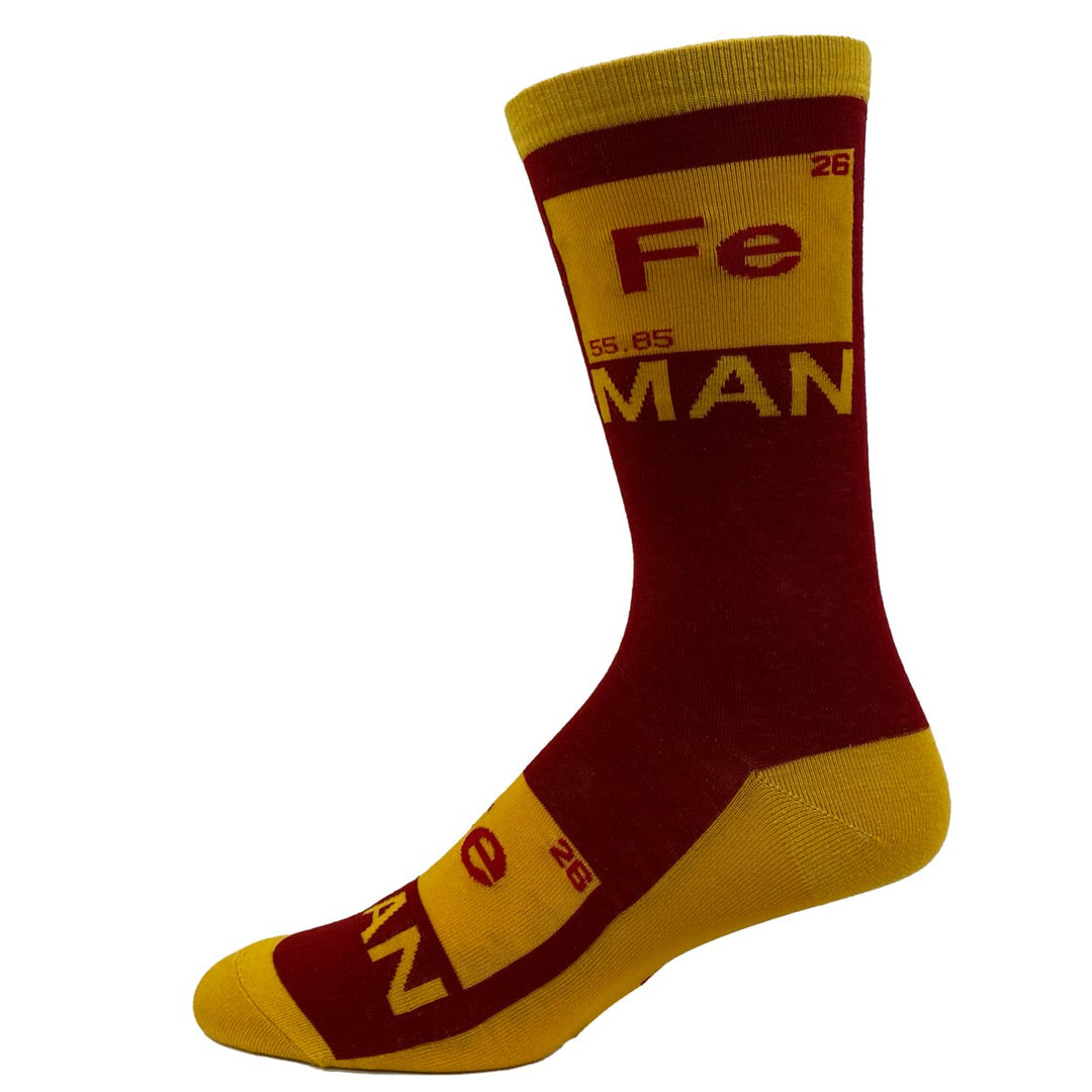 Mens Iron Science Socks Funny Comic Hero Movie Science Chemistry Graphic Novelty Footwear Image 4