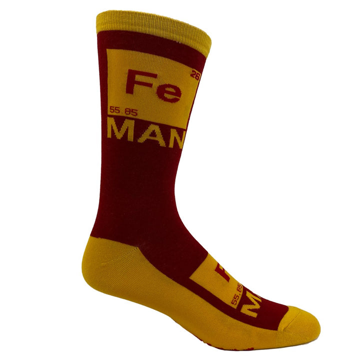 Mens Iron Science Socks Funny Comic Hero Movie Science Chemistry Graphic Novelty Footwear Image 4