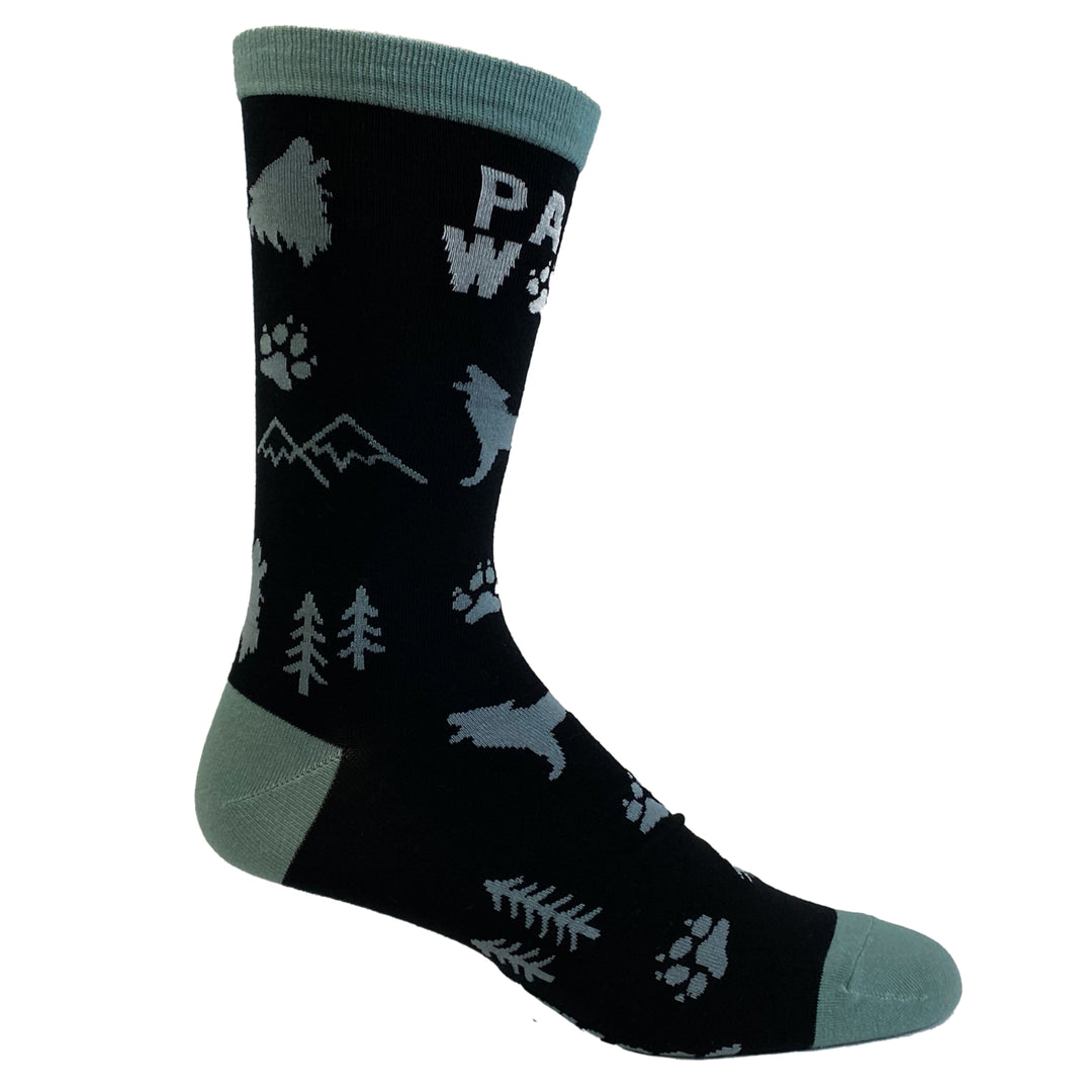 Mens Papa Wolf Socks Funny Fathers Day Howl Forest Camping Graphic Novelty Footwear Image 4